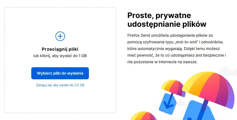 Przesyłanie dużych plików online
