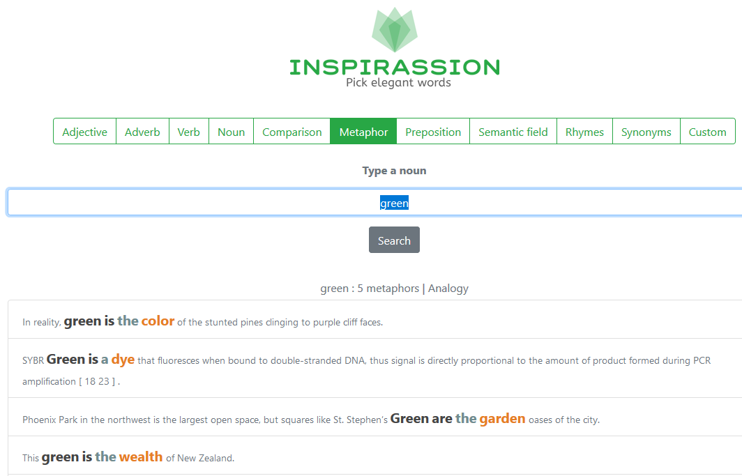 Słownik kolokacji inspirassion