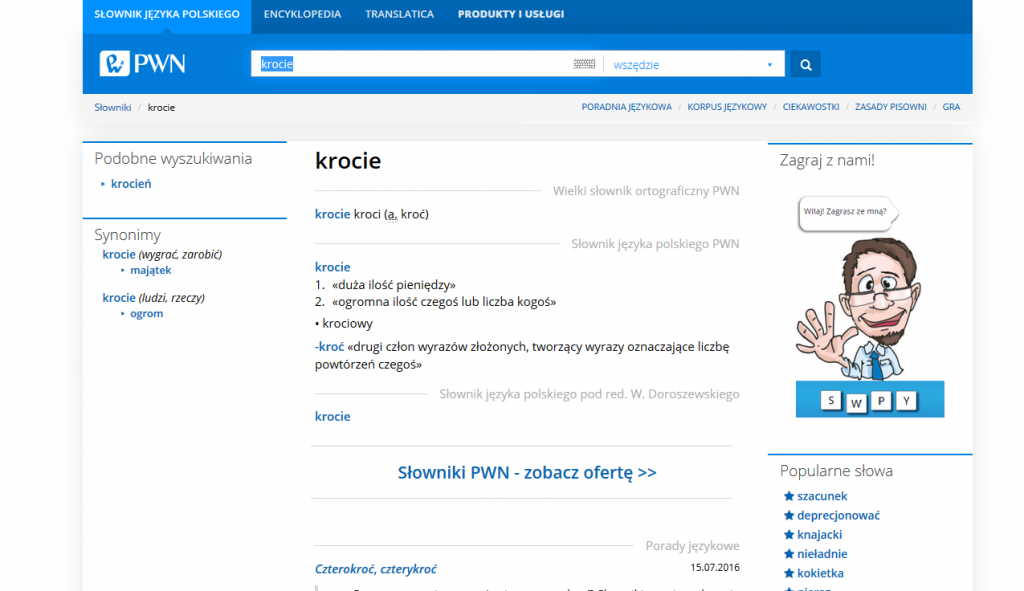 porady językowe PWN online